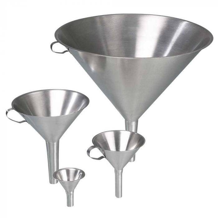 Trichter Edelstahl - V2A - Außen-Ø 60 mm - Auslauf-Ø 13 mm - mit Luftkanal