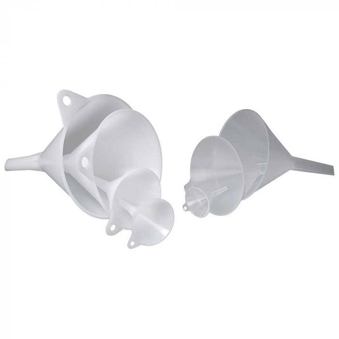 Allzwecktrichter - PE - mit Aufhängeöse - Außen-Ø 60 mm - Auslauf-Ø 8 mm