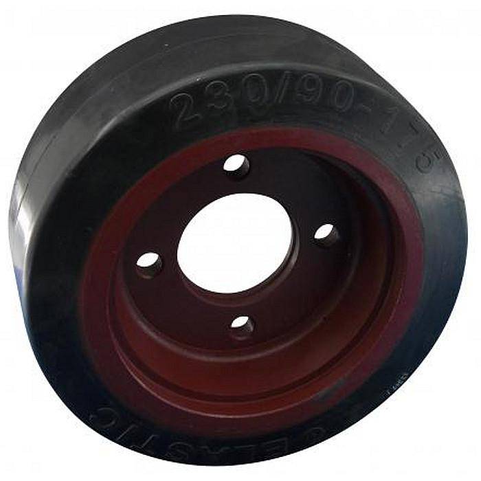 Antriebsrad - für "Linde" - Elastik-Gummirad - Gussfelge - Rad-Ø 230 mm - Radbreite 90 mm