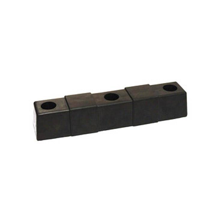 Anfahrpuffer "Standard-A Plus" - Neugummi - mit Stahlhülsen - Maße (LxBxH) 400 x 80 x 70 mm