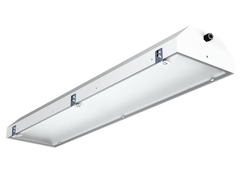 EX-Leuchte X-LUX PREMIUM - vandalensicher - Stahlblech-Steildach - 70 W - 4000 K - 8899 lm - 703 x 369 x 142 mm - 3 h, Dauerschaltung - 0° C bis +35