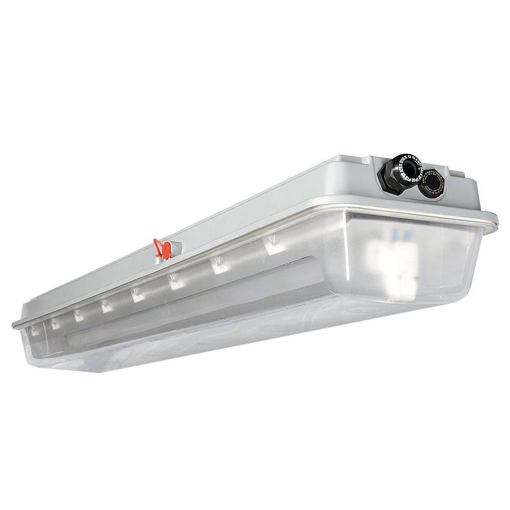 EX-Leuchte X-LUX GFK Z1 - Feuchtraumleuchte - GFK-Kunststoff Gehäuse - 4 W - 4000 K - 474 lm - 728 x 244 x 156 mm - 1 h, Bereitschaftsschaltung - 0°