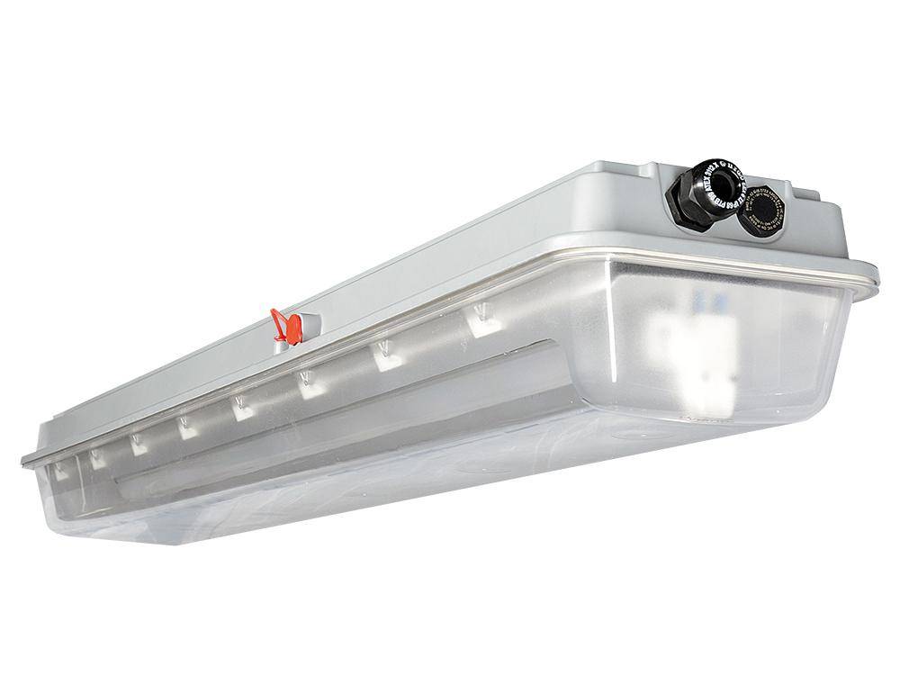 EX-Leuchte X-LUX GFK Z1 - Feuchtraumleuchte - GFK-Kunststoff Gehäuse - 16 W - 4000 K - 2224 lm - 728 x 244 x 156 mm - -20° C bis +55° C - mit Trenn