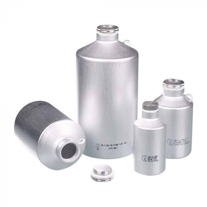 Transportflasche Alu - UN-zugelassen - mit Schraubverschluss - Inhalt 125 ml - Durchmesser 50 mm - Höhe 105 mm