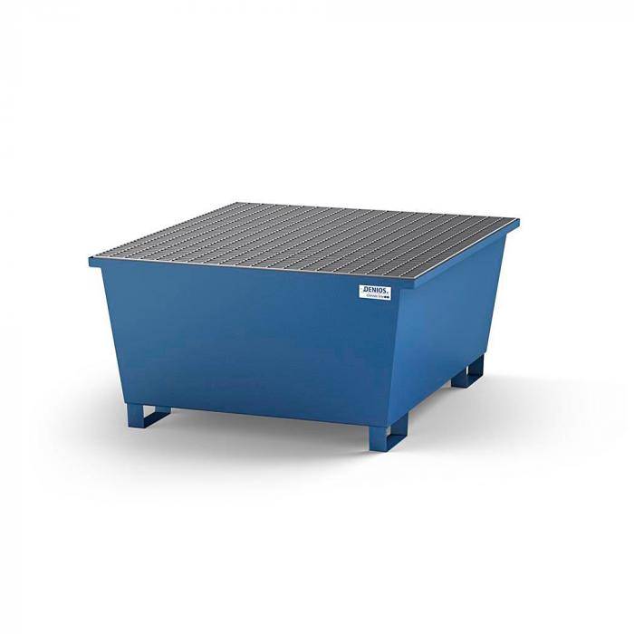 Auffangwanne classic-line - Stahl lackiert - m. Abfüllbereich für 1 IBC - Gitterrost