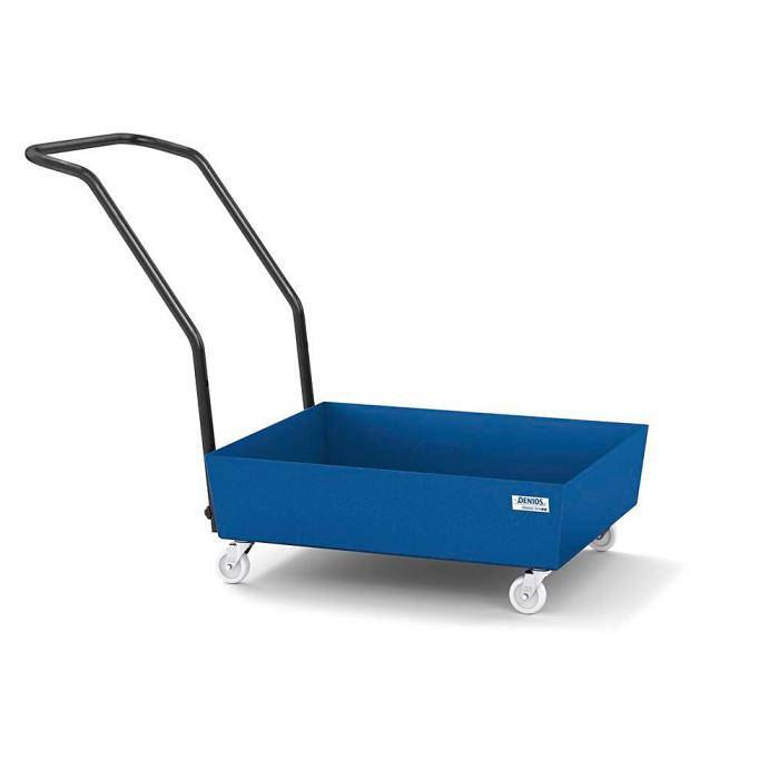 Fahrbare Auffangwanne classic-line - Stahl lackiert - ohne Gitterrost - für 1 Fass á 60 Liter