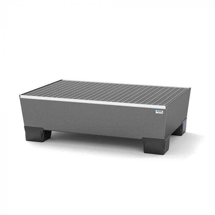 Auffangwanne pro-line - Stahl lackiert - unterfahrbar - Gitterrost verzinkt - für 2 Fässer á 200 Liter