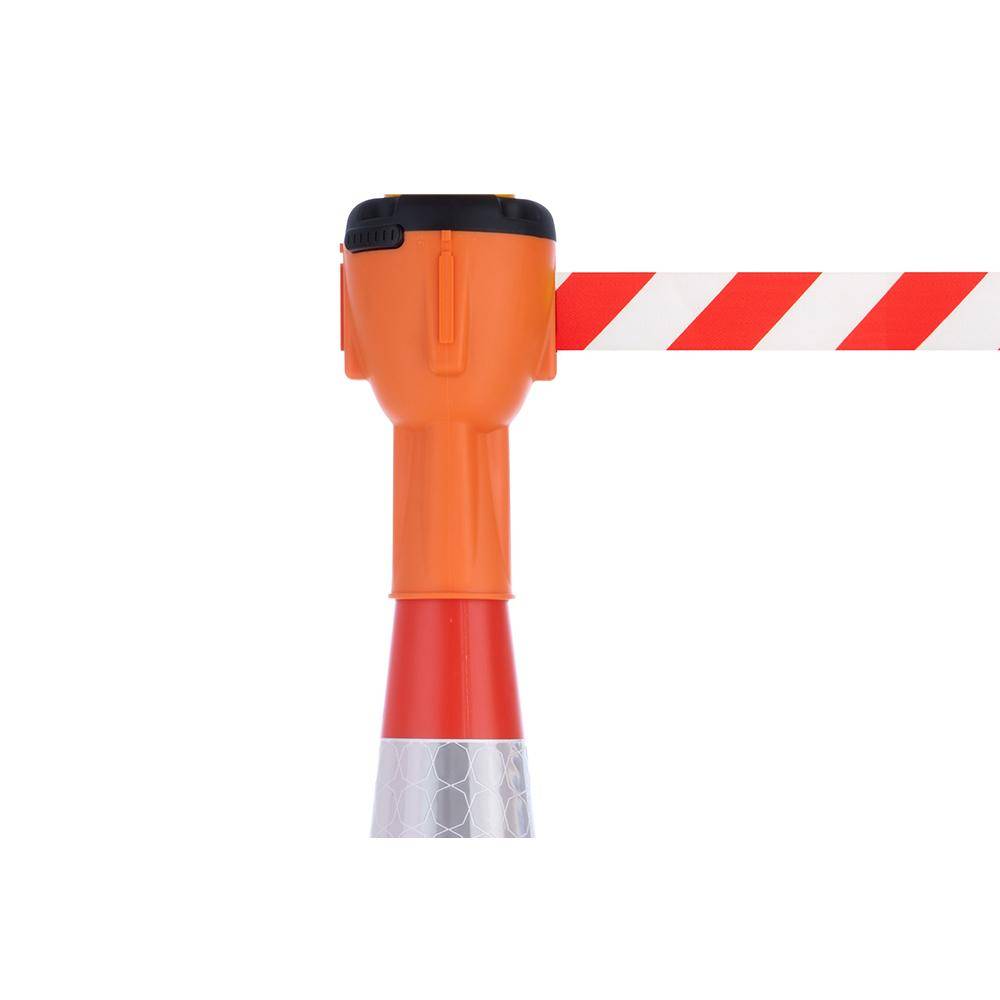 Leitkegelaufsatz ALCT-O - Auszugslänge 9 m - Farbe rot/weiss gestreift - Höhe 250 mm - Material Kunststoff