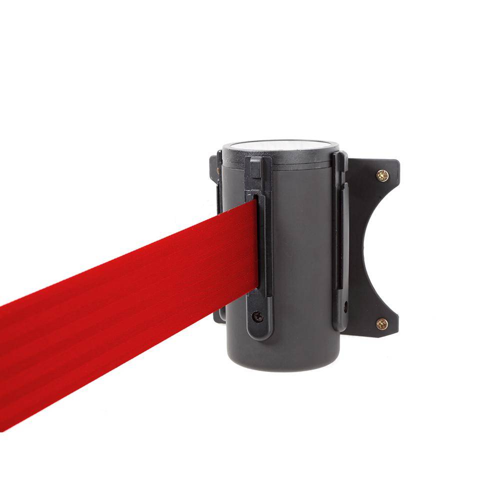 Wandmontage ALW 10 - Material Metall - Auszugslänge 3 m - Gurtfarbe rot - Gehäuse schwarz