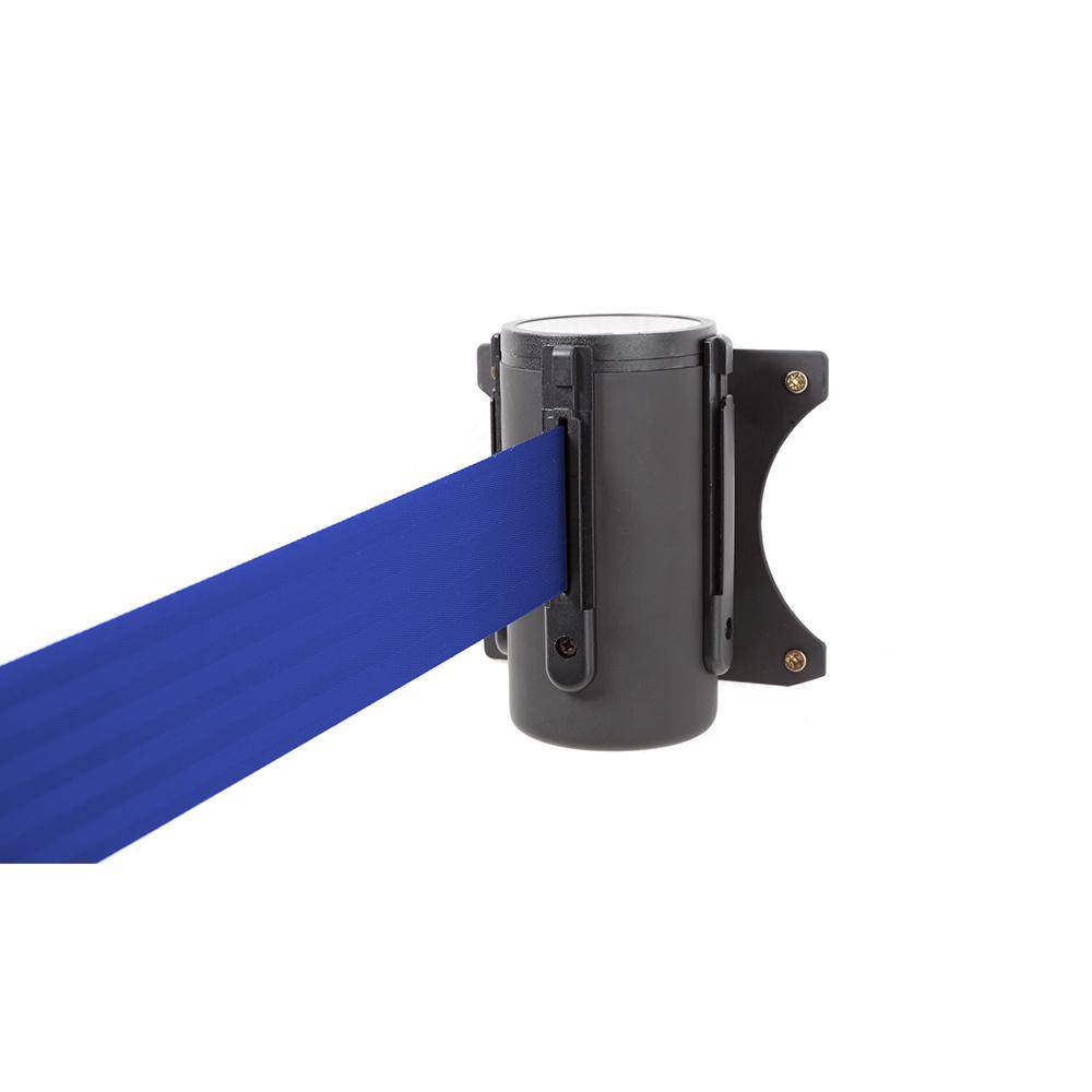 Wandmontage ALW 10 - Material Metall - Auszugslänge 3 m - Gurtfarbe blau - Gehäuse schwarz