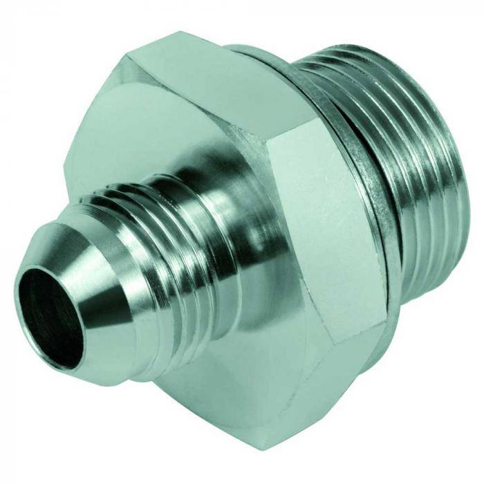 Einschraubverschraubung - Stahl verchromt - JIC-AG UN 1 5/8" auf BSP-AG G 1 1/2"