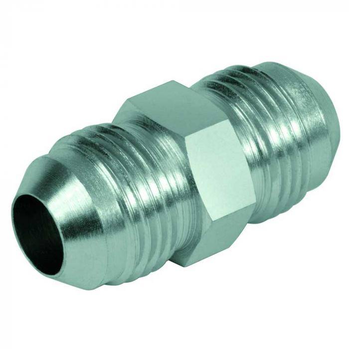 Verbindungsverschraubung - Stahl verchromt - 2 JIC-Außengewinde UN 1 1/16" auf UN 1 5/8"
