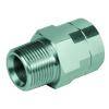 Reduzier- und Erweiterungsstutzen - Stahl verchromt - AG NPT 1/4" auf IG NPT 3/8"