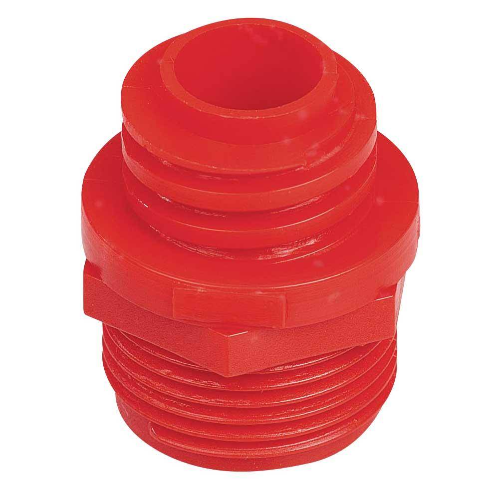 Gewindeadapter 3/4 " - Hünersdorff außen - PP - rot