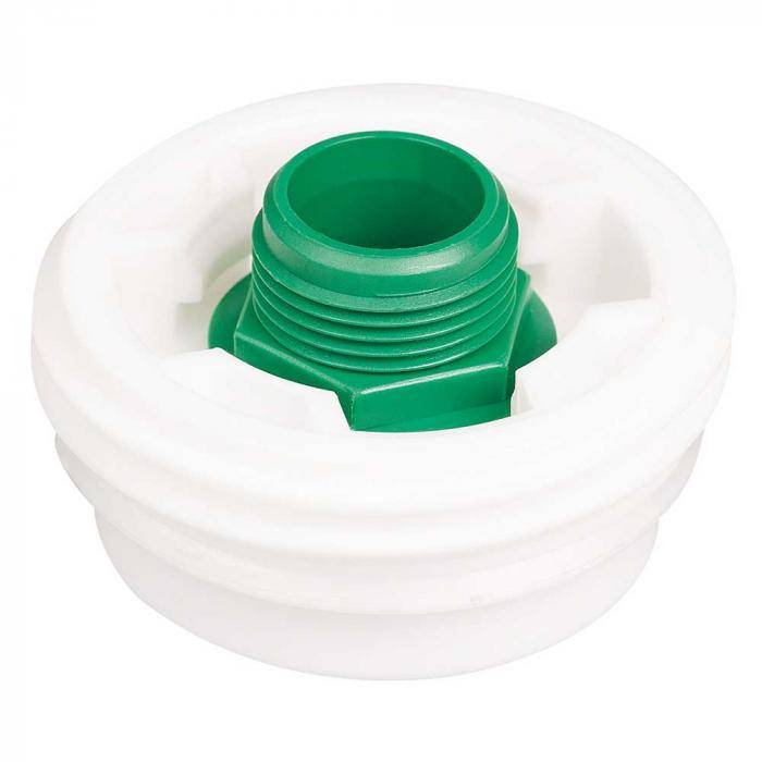 Gewindeadapter 3/4 " - Grobgewinde Mauser 2 " außen - PP/PE - grün/weiß