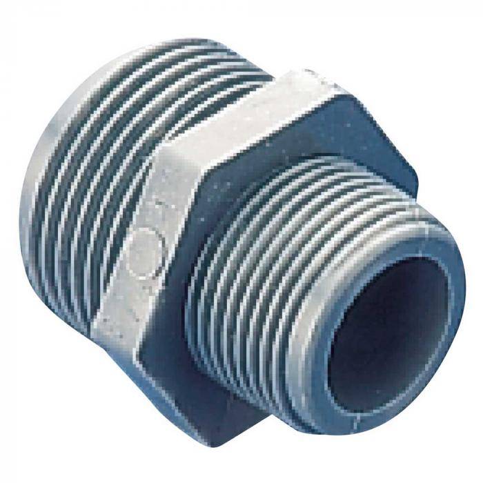 Reduziernippel - PP -Außengewinde 1/2 " bis 3/4 " - NW 13,5 mm