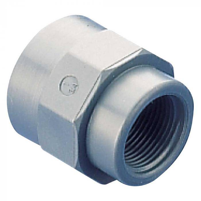 Reduziermuffe - PP - Innengewinde 1/2 " bis 3/4 " - NW 17,5 mm