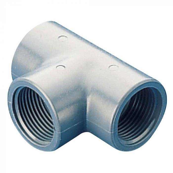 T-Stück - mit Innengewinde - PP - Gewinde 1/2 " - NW 17,5 mm