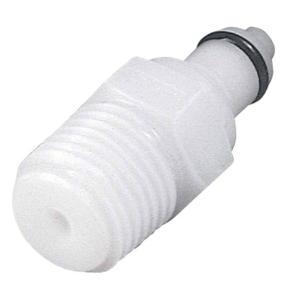 CPC Kupplung - NW 3,2 mm - POM - Vaterteile - ohne Ventil - Schlauchnippel mit Außengewinde - Gewinde 1/8 " NPT - Länge 15 mm