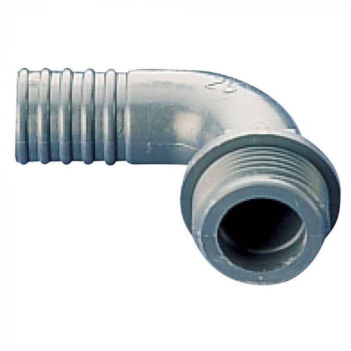 Schlauch-Winkel - Außengewinde - 90° - PP - Gewinde 1/2 " - Tüllen-Ø 12 mm - NW 7,5 mm