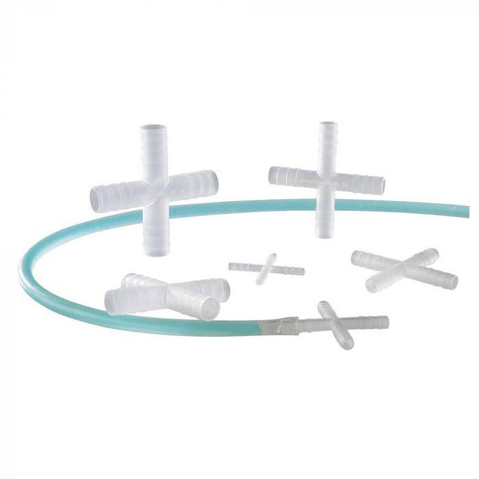 Kreuzverbinder - PVDF - zylindrisch - verschiedene Ausführungen - VE 10 Stück - Preis per VE - für Ø 5 bis 7 mm