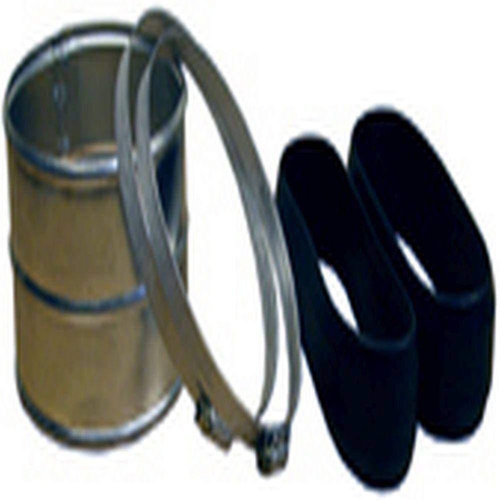 Schlauchverbinder - inkl.Schlauchschellen mit Gummiabdeckung - Ø 75 mm