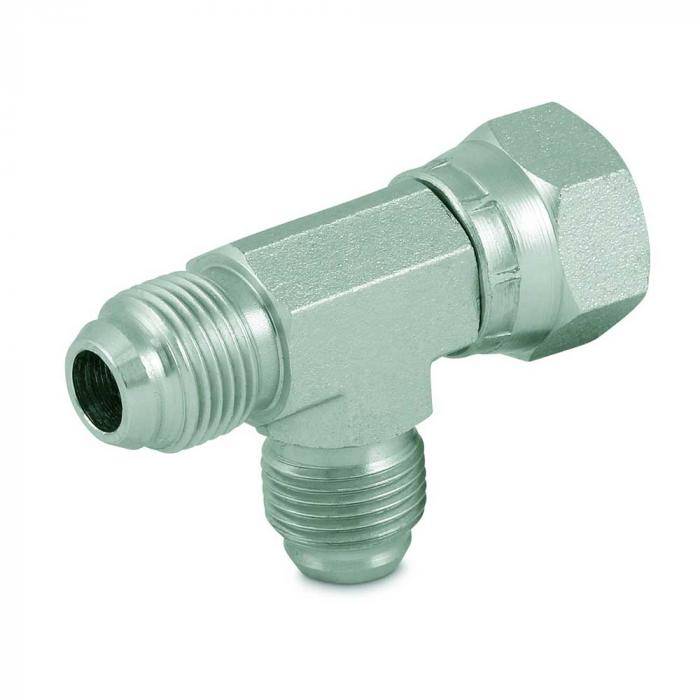L-Verschraubung - einstellbar - Stahl verchromt - 2 JIS-AG G 3/8" - IG Überwurfmutter G 3/8"