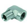 Winkelstutzen 90° - Stahl verchromt - NPT-Außengewinde 1/2" auf NPT-Innengewinde 3/4"