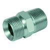 Adapter - gerade - Stahl verchromt - Außengewinde G 3/4" auf Außengewinde R 3/4"