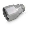 Ein Nahaufnahmebild einer metallischen Komponente mit zylindrischer Form, die an einen Stecker oder Adapter erinnert und häufig in mechanischen Baugruppen verwendet wird.