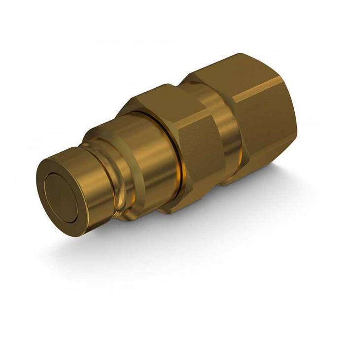 Faster 2FFI-Stecker - Messing - DN 12 - Size 8 - BG 3 - Innengewinde NPT 3/4" - PN 120 - nach ISO 16028