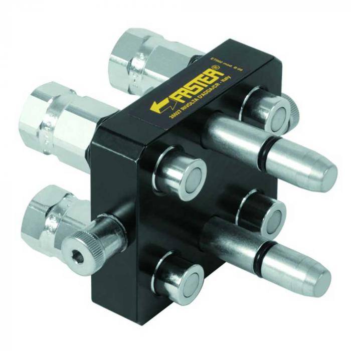 Multikupplung Serie MST4 2P - Stecker - verchromt - DN 06 - Size 4 - Innengewinde G 1/4" - PN 250