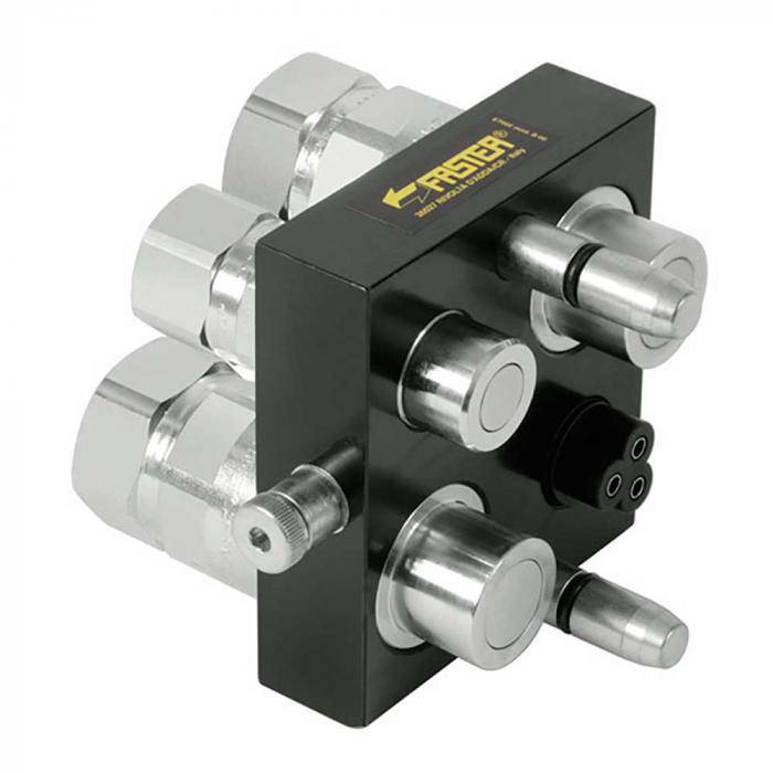 Multikupplung Serie MST510 2P - Stecker - verchromt - DN 12/19 - Size 8/12 - IG G 1/2" bis G 3/4" - PN 250