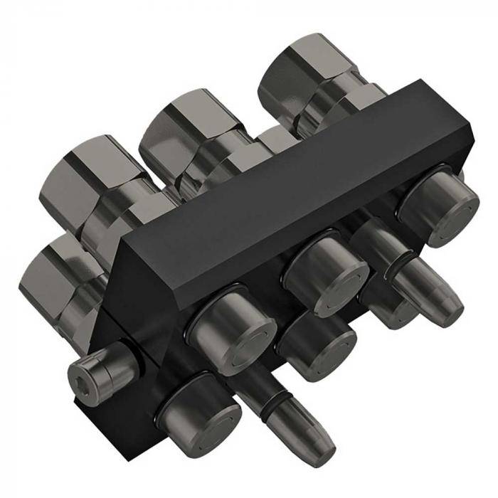 Multikupplung Serie MST6 3P - Stecker - Zink-Nickel - DN12 - Size 8 - Innengewinde G 1/2" - PN 250