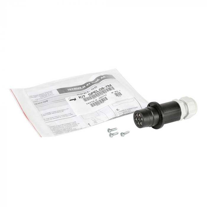 Ersatz-Elektrostecker - für Faster MST-S4-Multikupplung - Stecker - Elektroeinsatz 7-polig - DN 12 - max. 48 VDC - 13 A