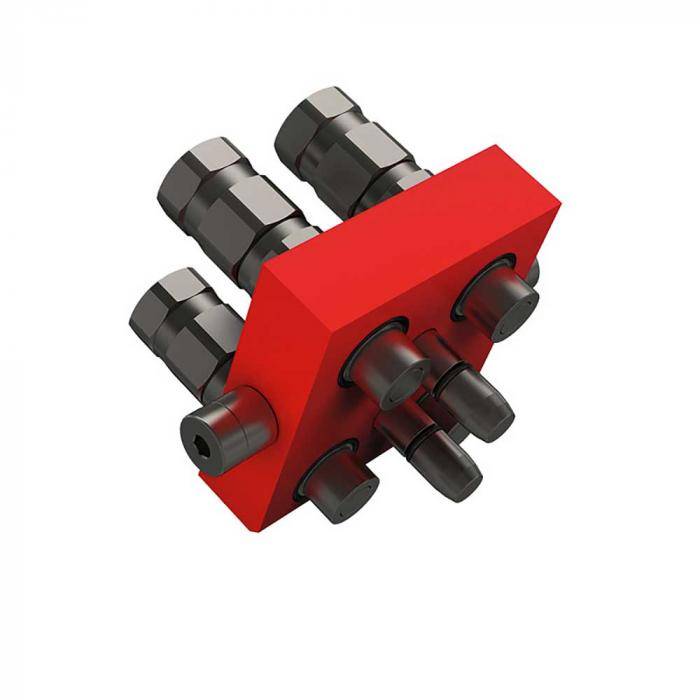 Multikupplung Serie MSTPH4 3P - Stecker - Zink-Nickel - DN 12 - Size 8 - Innengewinde G 1/2" - PN 460