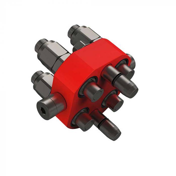 Multikupplung Serie MSTPH4 3P - Stecker - Zink-Nickel - DN 10 - Size 6 - Innengewinde G 3/8" - PN 460