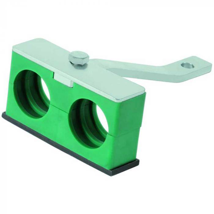 Abreißhalter Doppelhalterung - für Hydraulik Kupplung - Muffe BG3 - 2-fach - Schelle
