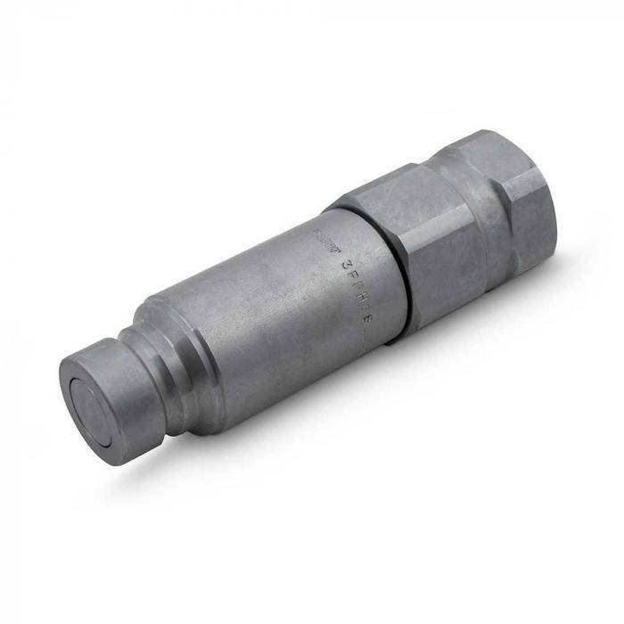 Flat-Face Steckkupplung Serie ST-3FF - Stecker - Stahl verchromt - Innengewinde - DN 20 - Size 12 - BG 6 - 3/4 - G 3/4" - SW 42 mm