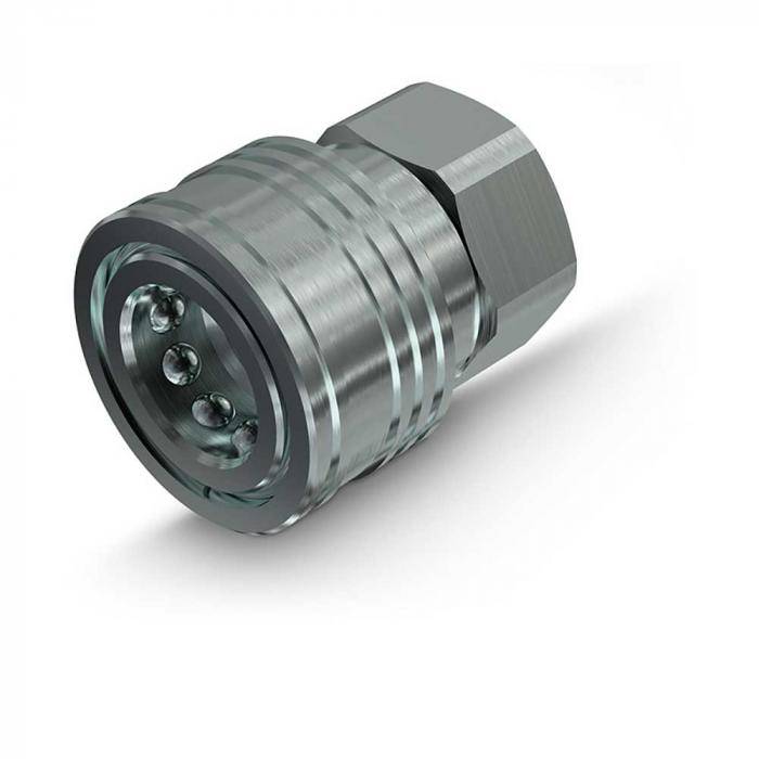 Faster Schnellkupplung Serie TNL - Muffe - Stahl verchromt - DN 6 - IG NPT 1/4" - PN 270