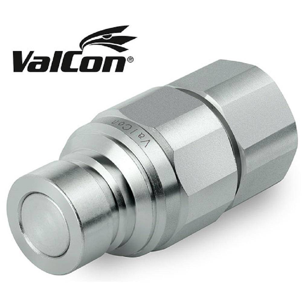 Valcon Edelstahl-Industriesteckverbinder-Verschraubung auf weißem Hintergrund gezeigt.