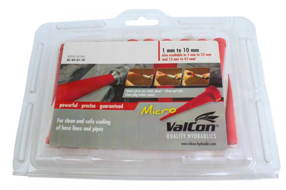 Valcon® Universal-Service-Stopfen - DN 1 bis 10 mm - 20-teilig - für Leitungen mit Innen-Ø 2 bis 9 mm