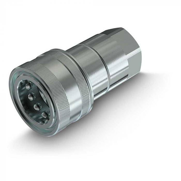 Faster Steckkupplung Serie NV - Muffe - Stahl verchromt - DN 25 - Size 16 - BG 6 - Zoll 1 - NPT 1" - 250 bar
