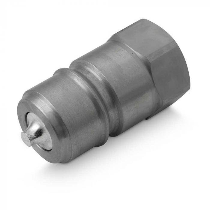 Steckkupplung - Stecker - Stahl - DN 10 - Size 6 - BG 2 - G 3/8" - 280 bar - Außen-Ø 20 mm - Länge Stecker 38 mm - SW 22 mm