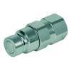 Faster Flat-Face Steckkupplung Serie ST-FF - Stecker - Stahl verzinkt - mit Flachdichtung - DN 5 - Innengewinde G 1/4" mit O-Ring - Länge 51 mm - SW