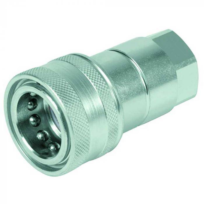 Steckkupplung Serie ST-NV - Muffe - Stahl verchromt - DN 6 - Size 4 - BG 1 - 1/4 - NPT 1/4" - 350 bar
