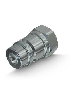 Faster Steckkupplung Serie NV - Stecker - Stahl verchromt - DN 12 - Size 8 - BG 3 - Zoll 1/2 - UNF 3/4" - 300 bar