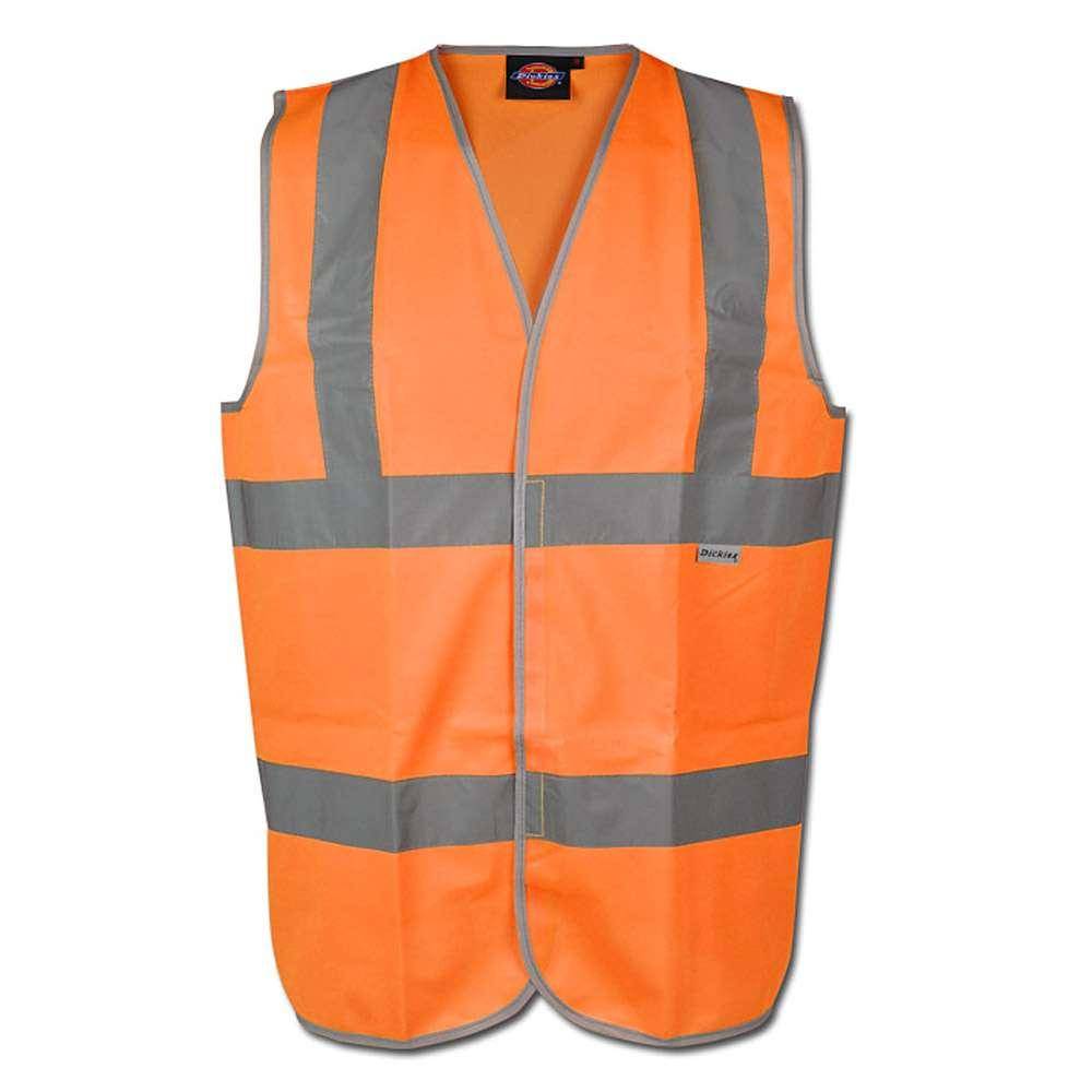 Sicherheitsweste - Dickies - EN471 Klasse 2 Stufe 2 - Klettverschluss - Größe XL - Gelb