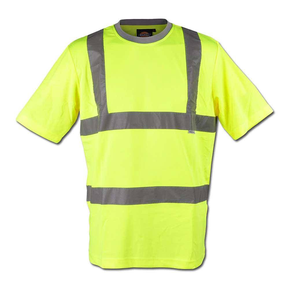 Warnschutz T-Shirt - hochsichtbar - Dickies - gelb - EN471 Klasse 2 Stufe 2 - Größe XL - gelb