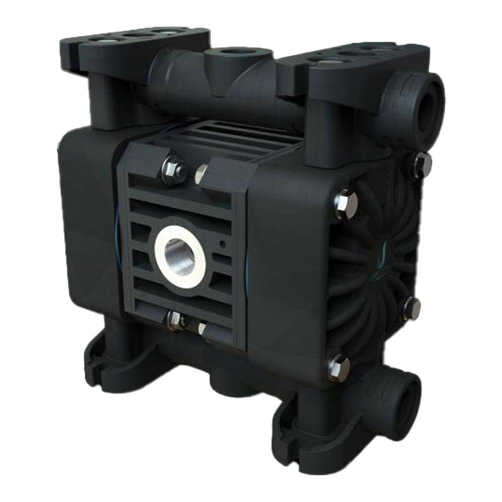 Druckluft-Doppelmembranpumpe Boxer 15 - Gehäuse aus PVDF und Kohlefaser - 17 l/min - 8 bar